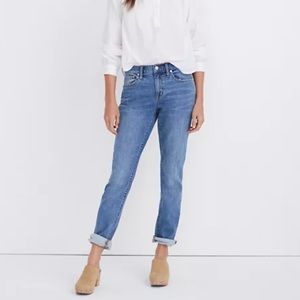Madewell Slim Boyjean Jeans in Willowbrush Wash